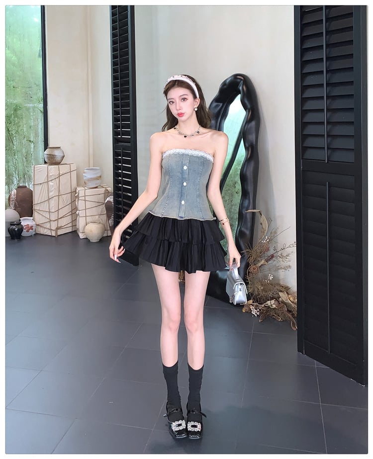 【tops】デニムベアトップ M24438
