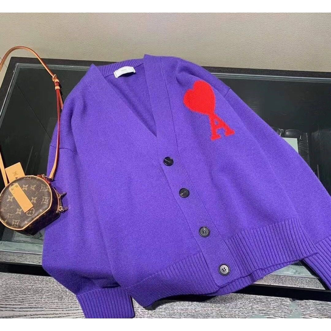 【outer】VネックニットカーディガンF8013