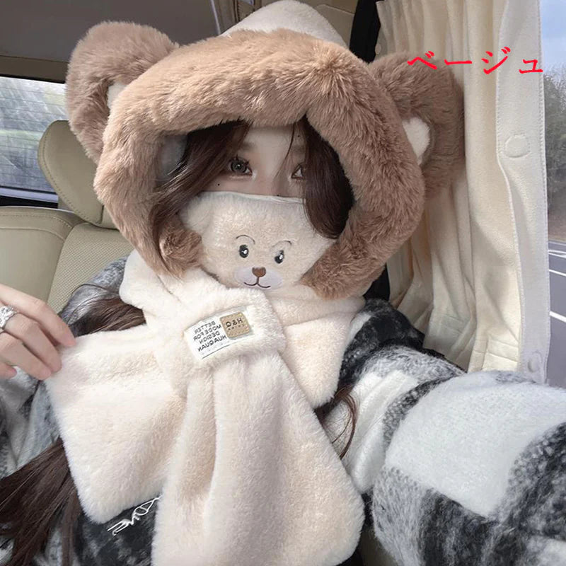 【小物】ふわふわ防寒対策帽子F8266