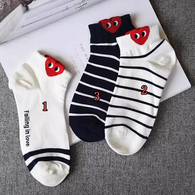 【ホーム・生活】ボーダー柄靴下F7616