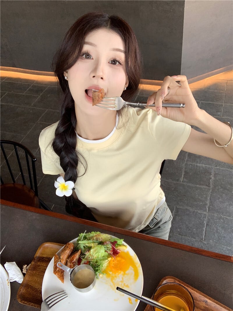 【tops】切り替えTシャツ M25122