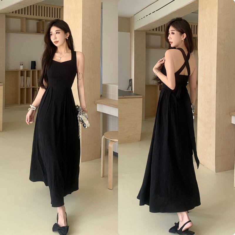 【dress】スウィート無地キャミワンピース G21114
