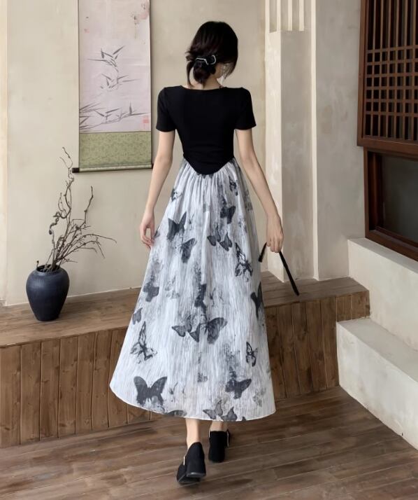 【dress】偽二つ切り替えワンピース G21002