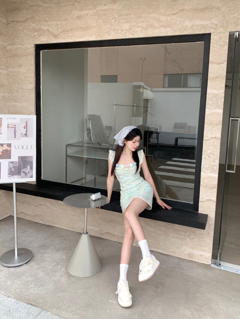 【dress】タイト花柄キャミワンピース G20933