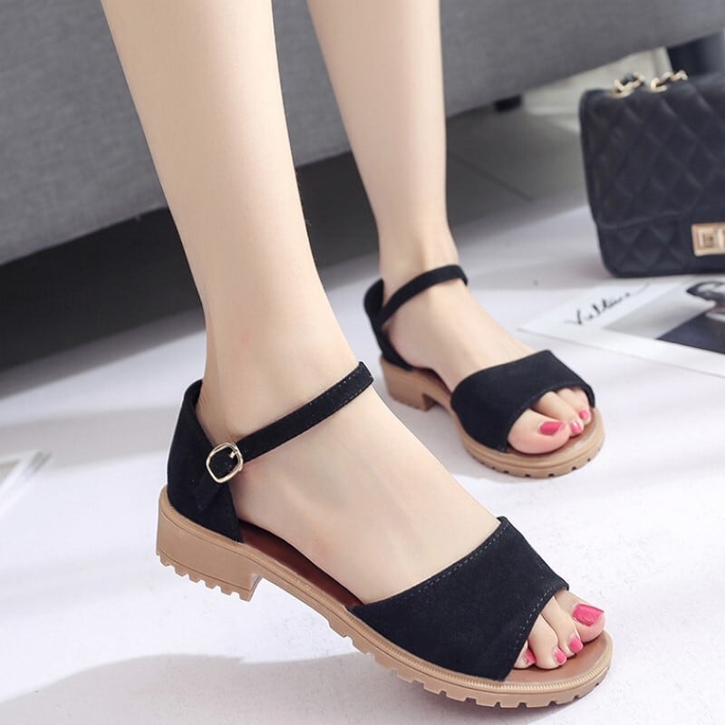 【shoes】大活躍シンプル無地履きやすい合わせやすい3色サンダル