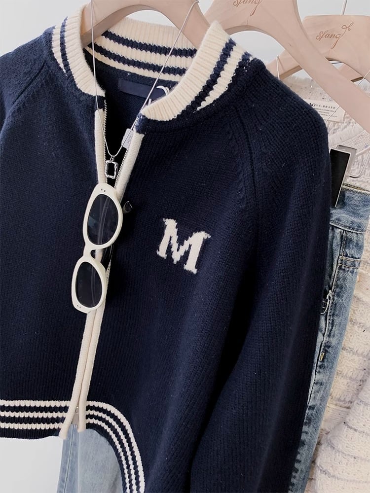 【outer】ファスナーニットカーデ M29234