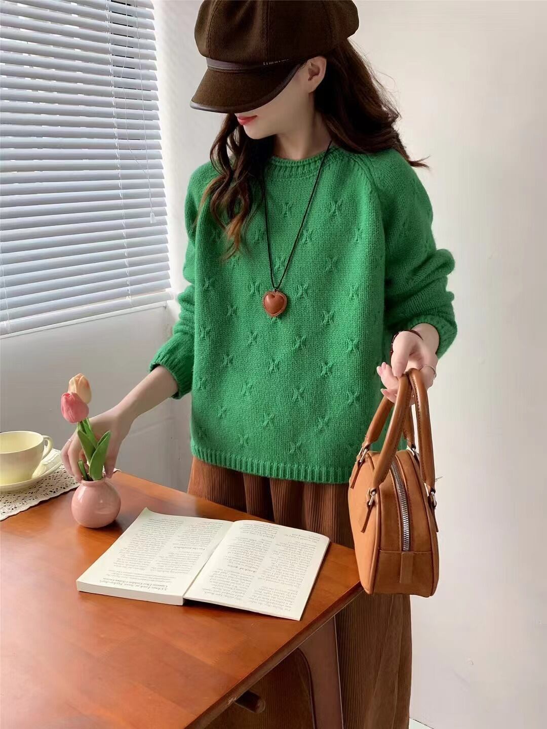 【tops】クルーネックニットセーター M28609