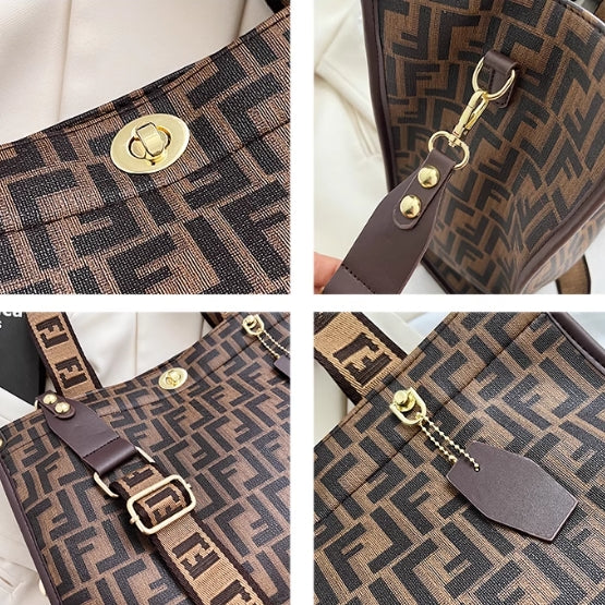 【小物】プリントOL通勤ショルダーバッグG21799