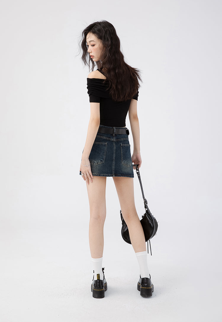 【tops】オープンショルダーTシャツG21808