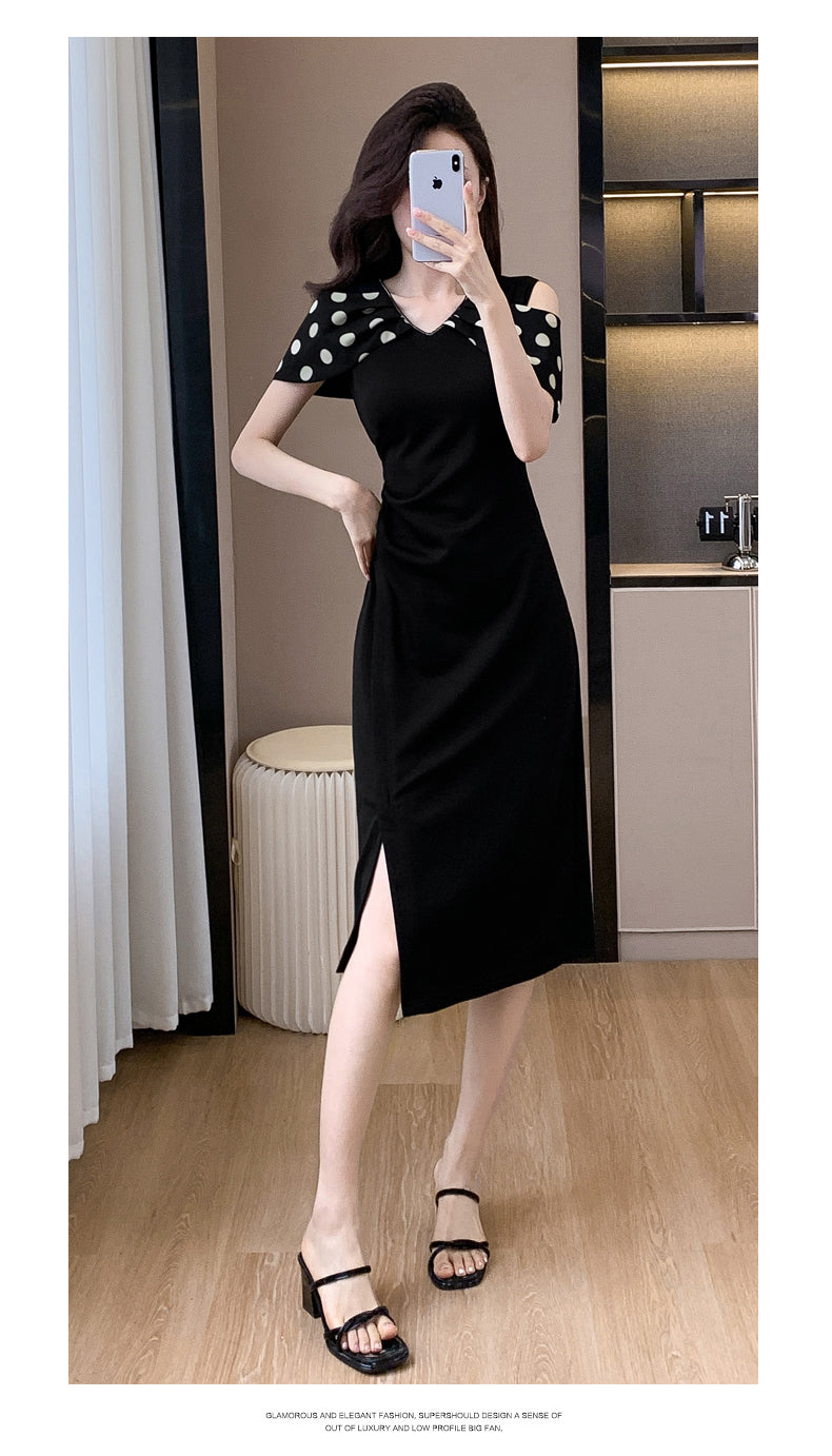 【dress】Vネック大きいサイズデートワンピースG21893