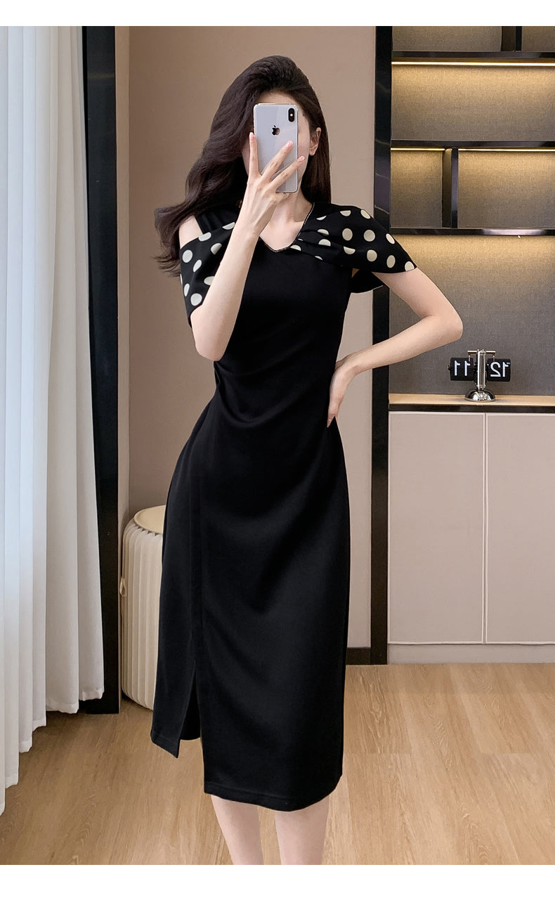 【dress】Vネック大きいサイズデートワンピースG21893