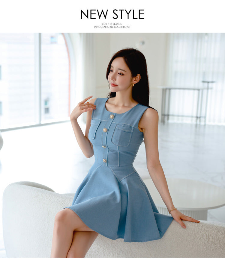 【dress】OL通勤ノースリーブフォーマルワンピースG21968