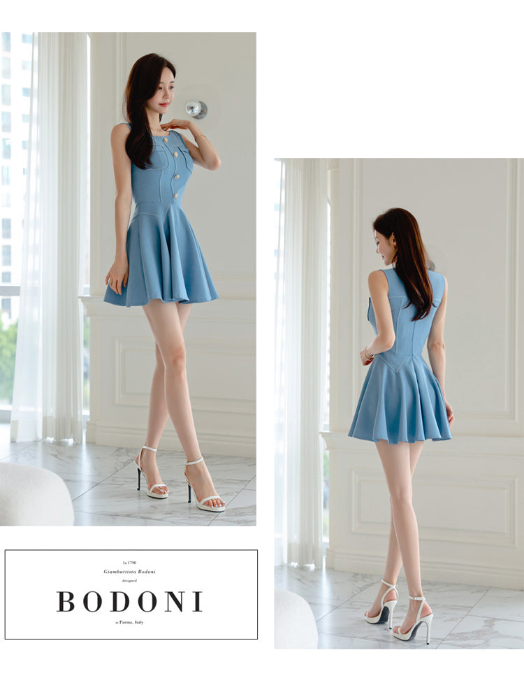 【dress】OL通勤ノースリーブフォーマルワンピースG21968