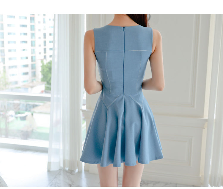 【dress】OL通勤ノースリーブフォーマルワンピースG21968
