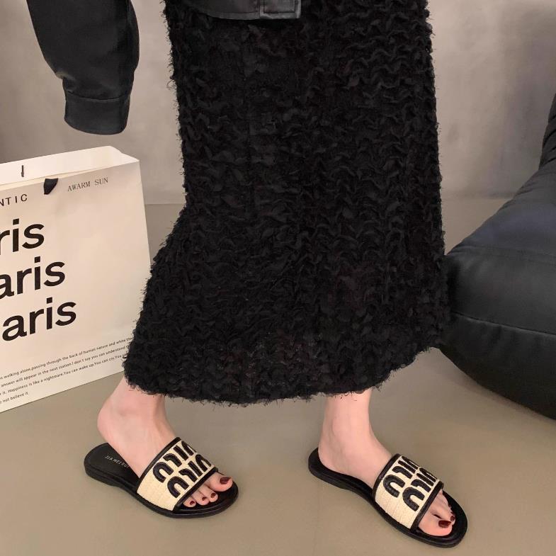 【shoes】3色英字柄履きやすいサンダルF7649