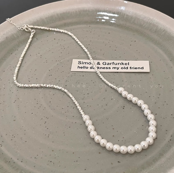 【小物】2タイプパールネックレスアクセサリーG22024