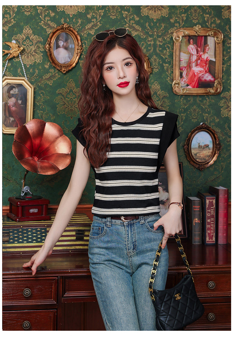 【tops】フレンチスリーブリボンTシャツG22062