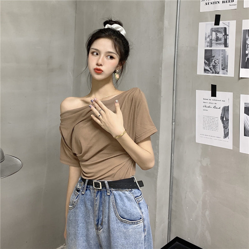 【tops】オフショルダーTシャツG22124