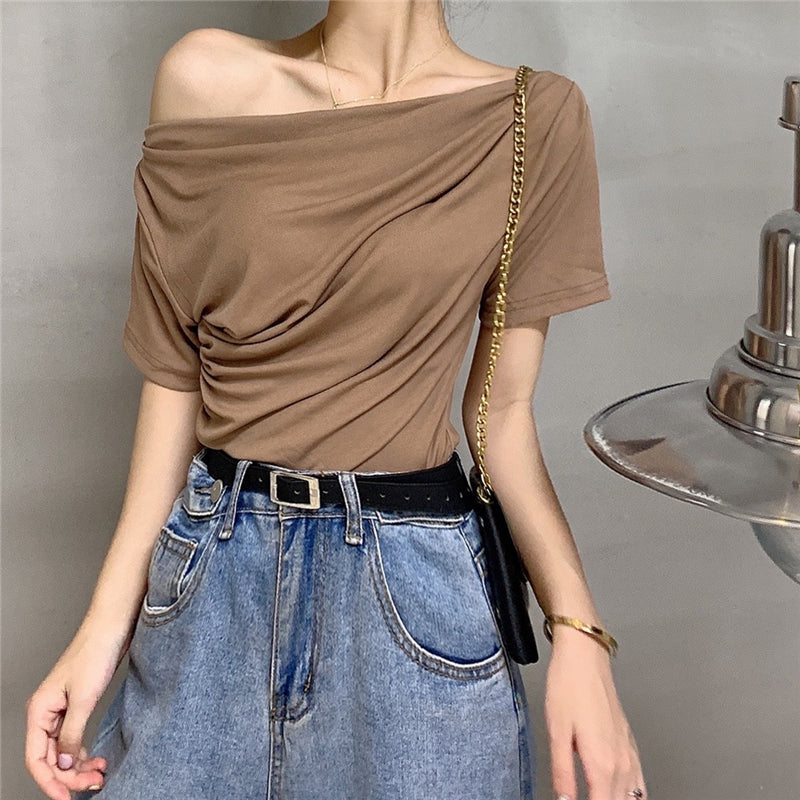 【tops】オフショルダーTシャツG22124