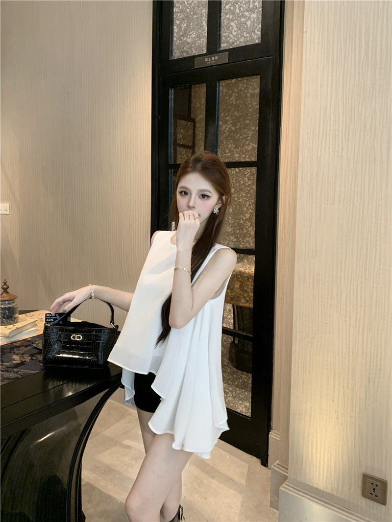 【tops】シフォンイレギュラータンクトップG22129