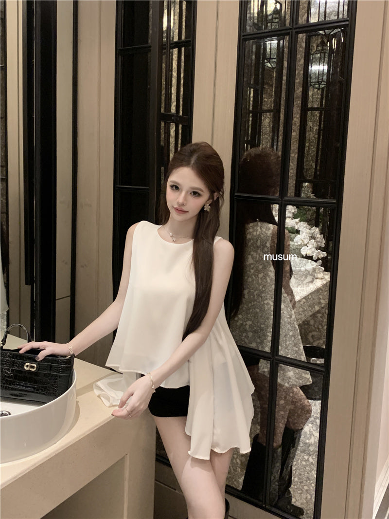 【tops】シフォンイレギュラータンクトップG22129