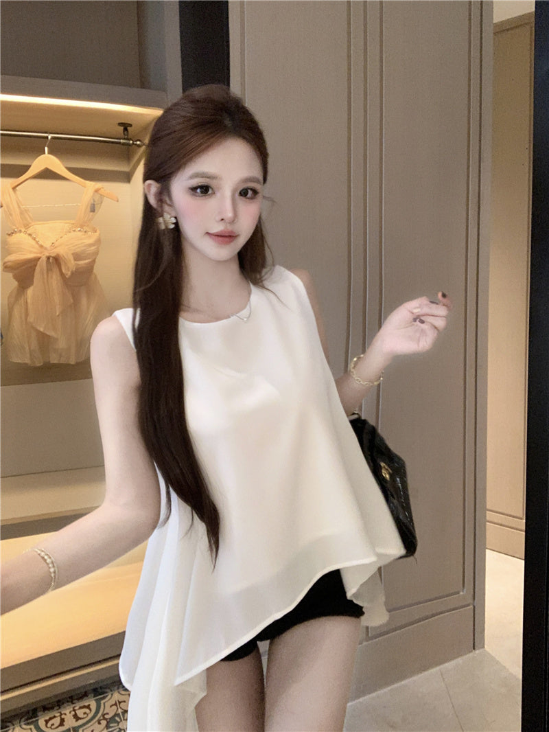 【tops】シフォンイレギュラータンクトップG22129