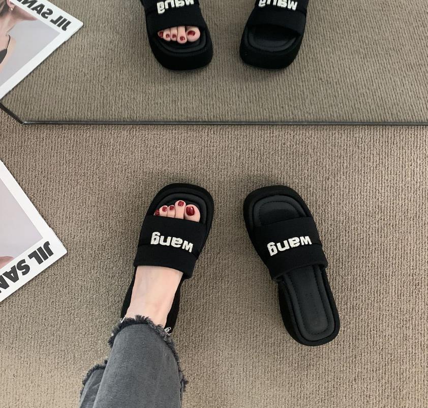 【shoes】2色厚底サンダルスリッパF7697