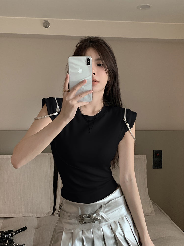 【tops】デザインファスナーTシャツG22158