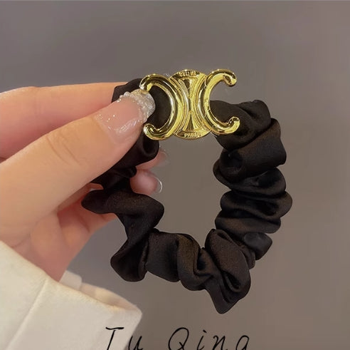 【小物】2色英字柄シュシュヘアゴムG22257