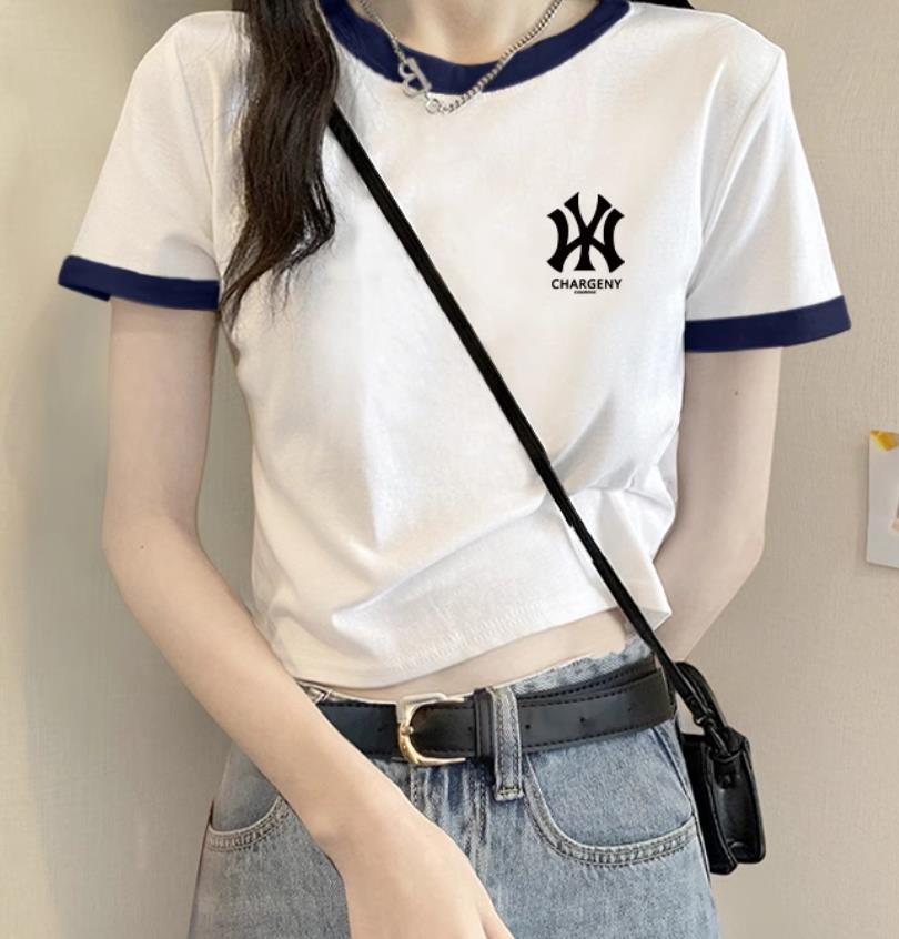【tops】半袖英字柄TシャツF7724