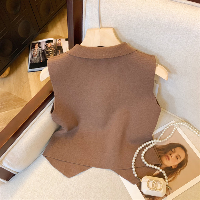 【tops】VネックスーツチョッキG22286