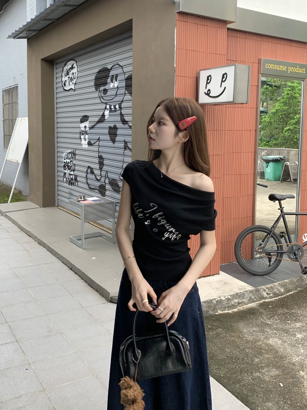 【tops】オフショルダーTシャツG22294