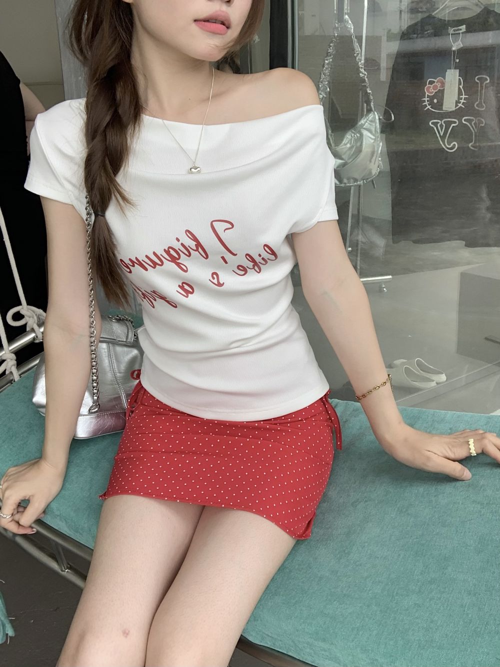 【tops】オフショルダーTシャツG22294