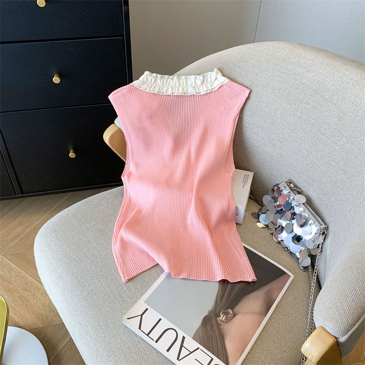 【tops】リボンニットキャミソールG22295