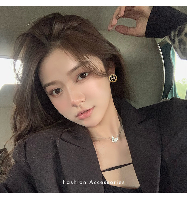 【小物】英字柄ピアスアクセサリーG22318