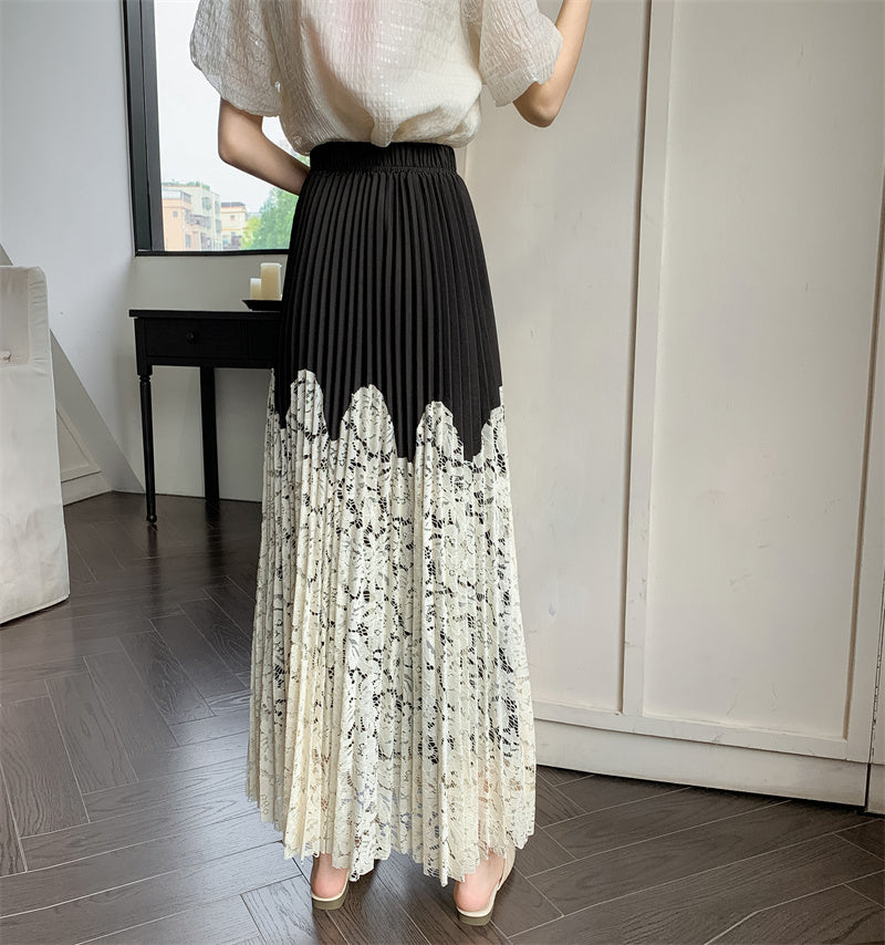 【bottoms】レース切り替えスカートG22345