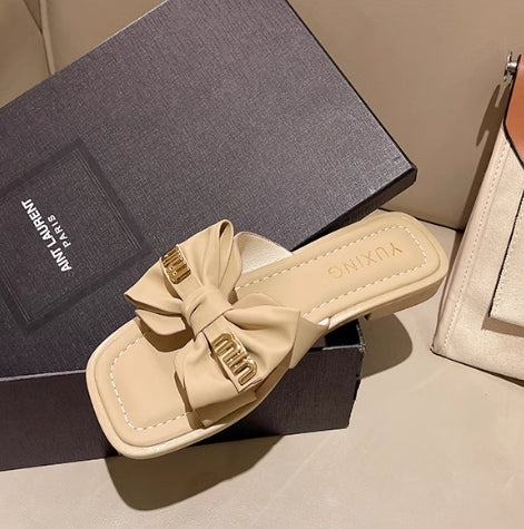 【shoes】2色リボンサンダルスリッパG22351