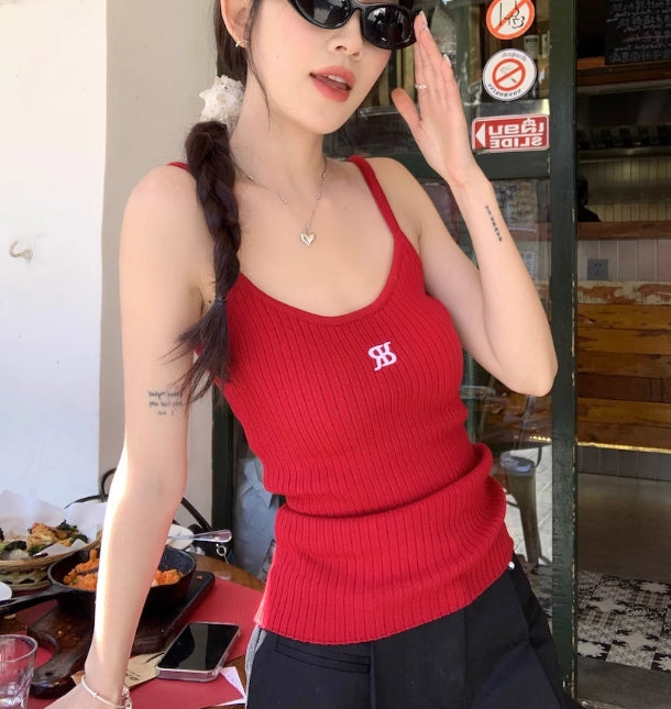 【tops】ニットキャミソールG22362