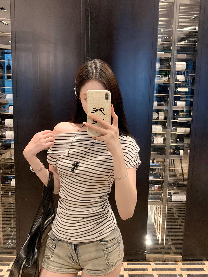 【tops】オフショルダーTシャツG22364