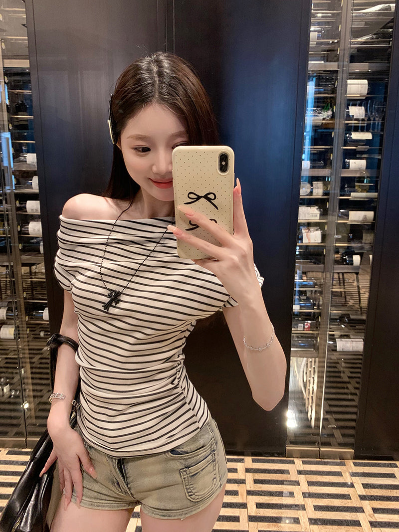 【tops】オフショルダーTシャツG22364