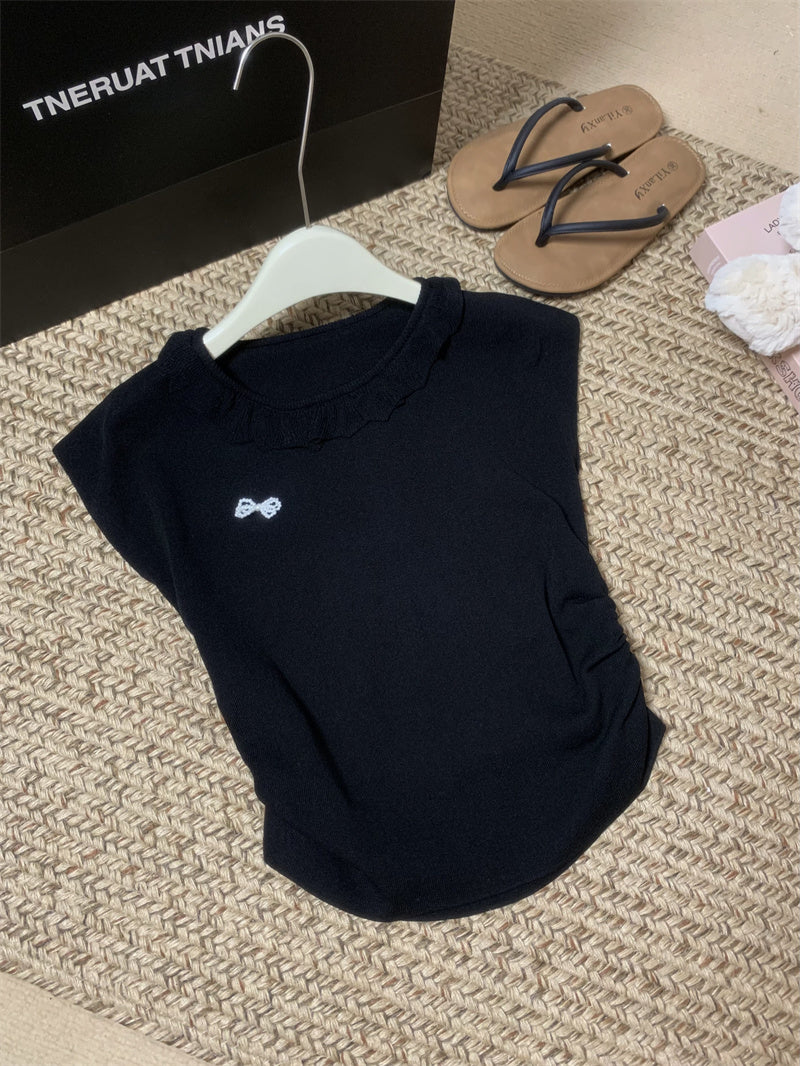 【tops】ラウンドネックニットトップスG22371