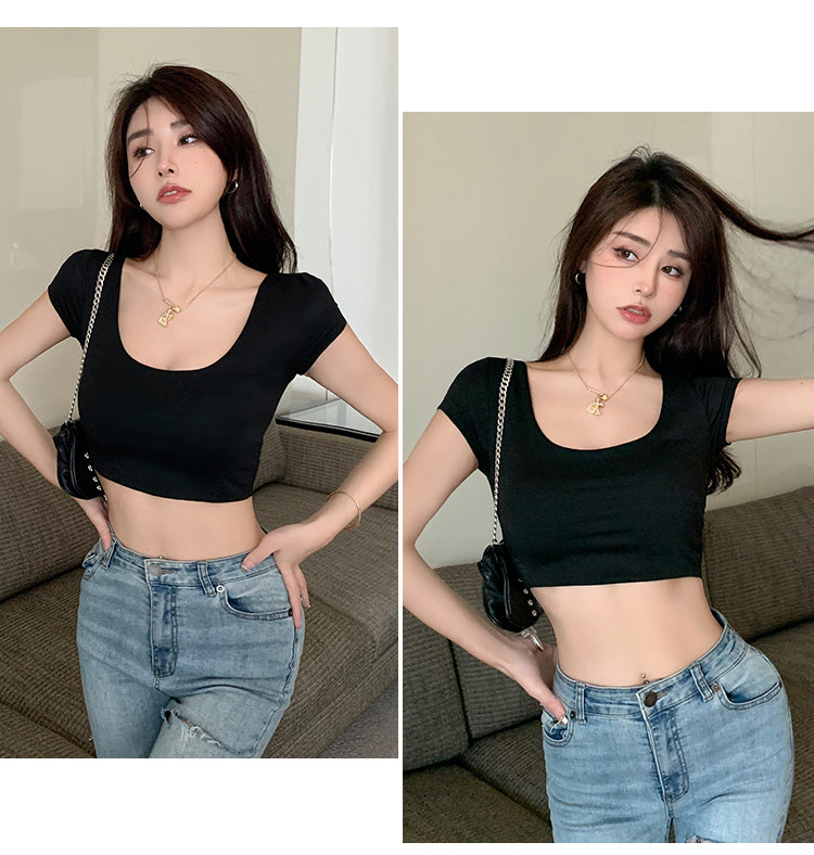【tops】スクエアネックTシャツG22379