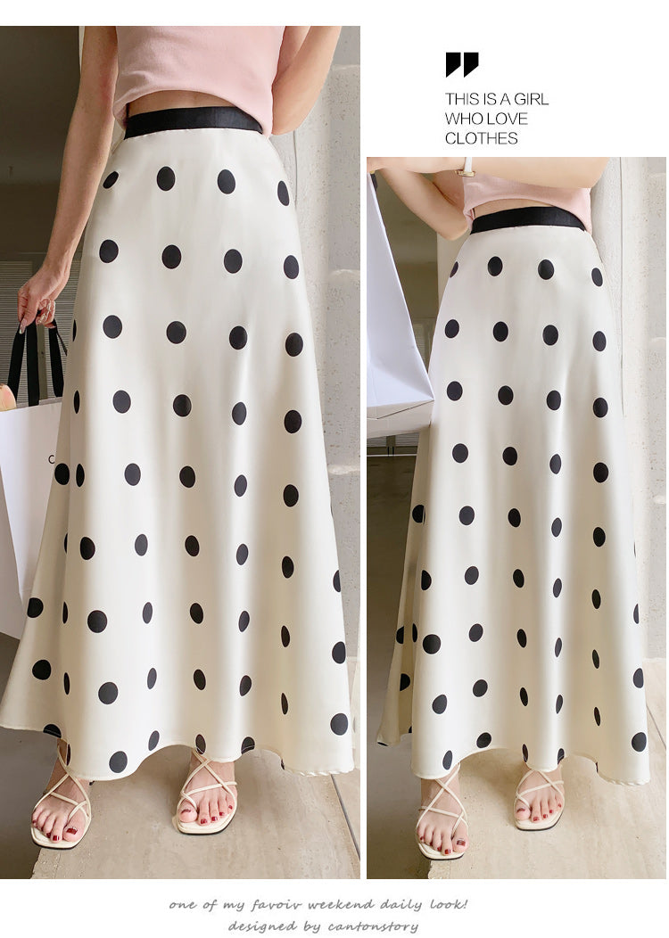 【bottoms】ドット柄AラインスカートG22391