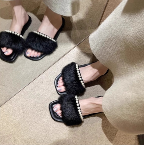 【shoes】3色選択可パールサンダルG22393