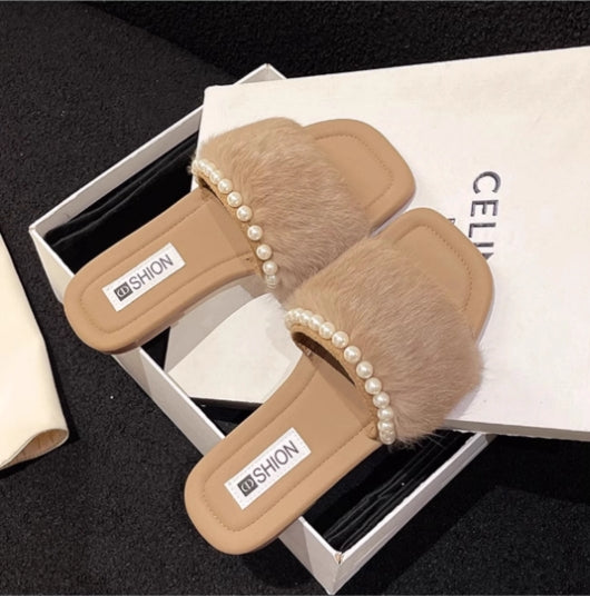 【shoes】3色選択可パールサンダルG22393