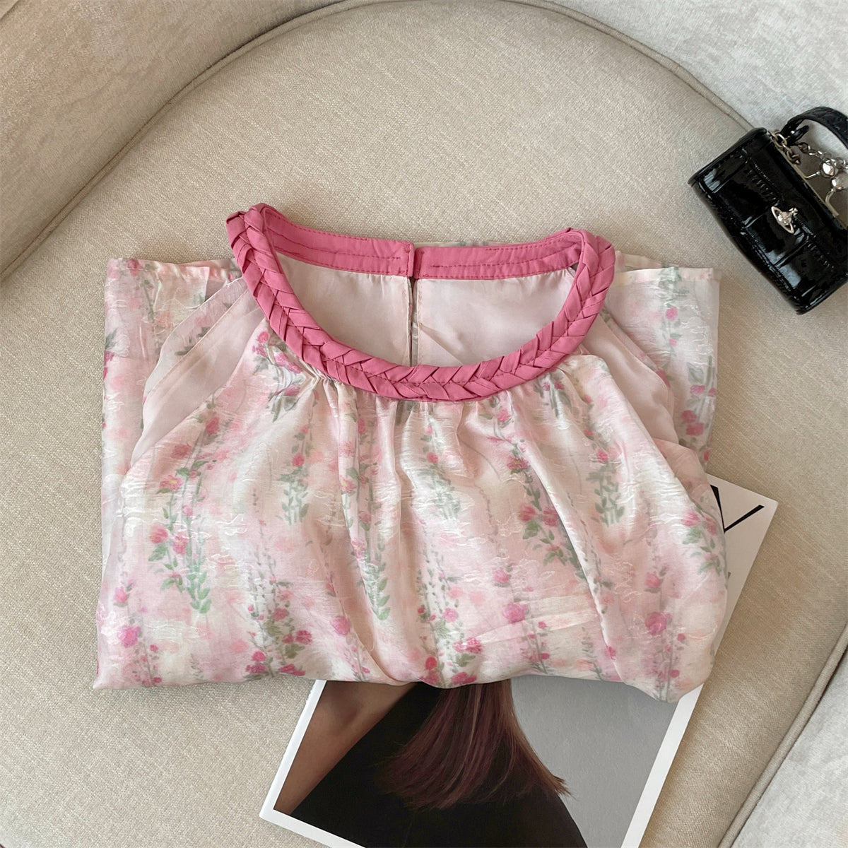 【tops】ノースリーブシフォンブラウスG22395