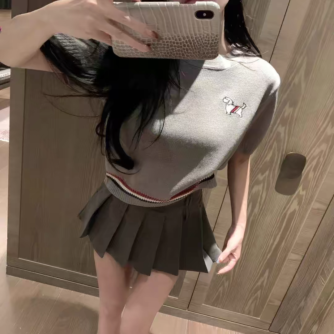 【tops】デザインニットTシャツG22420