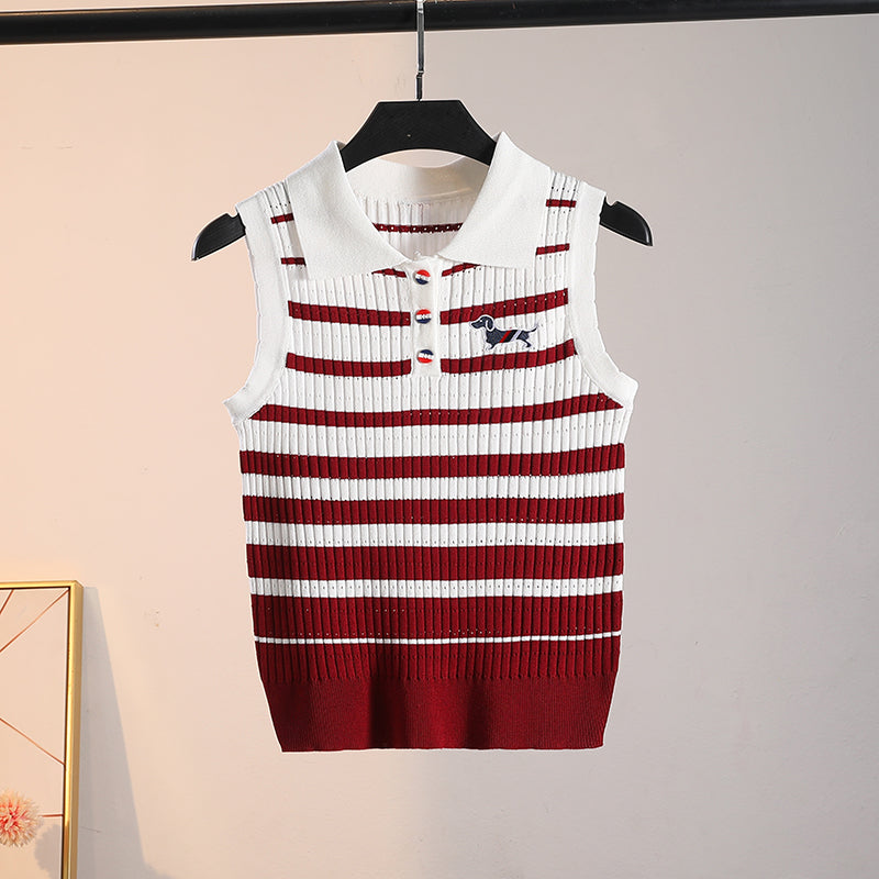 【tops】ノースリーブニットチョッキG22426