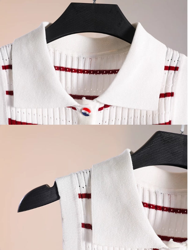 【tops】ノースリーブニットチョッキG22426