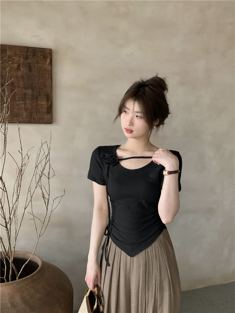【tops】体型カバーTシャツG22436